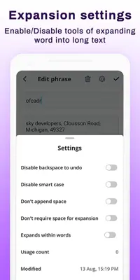 Writing Star Text Expander & Auto-complete text android App screenshot 10